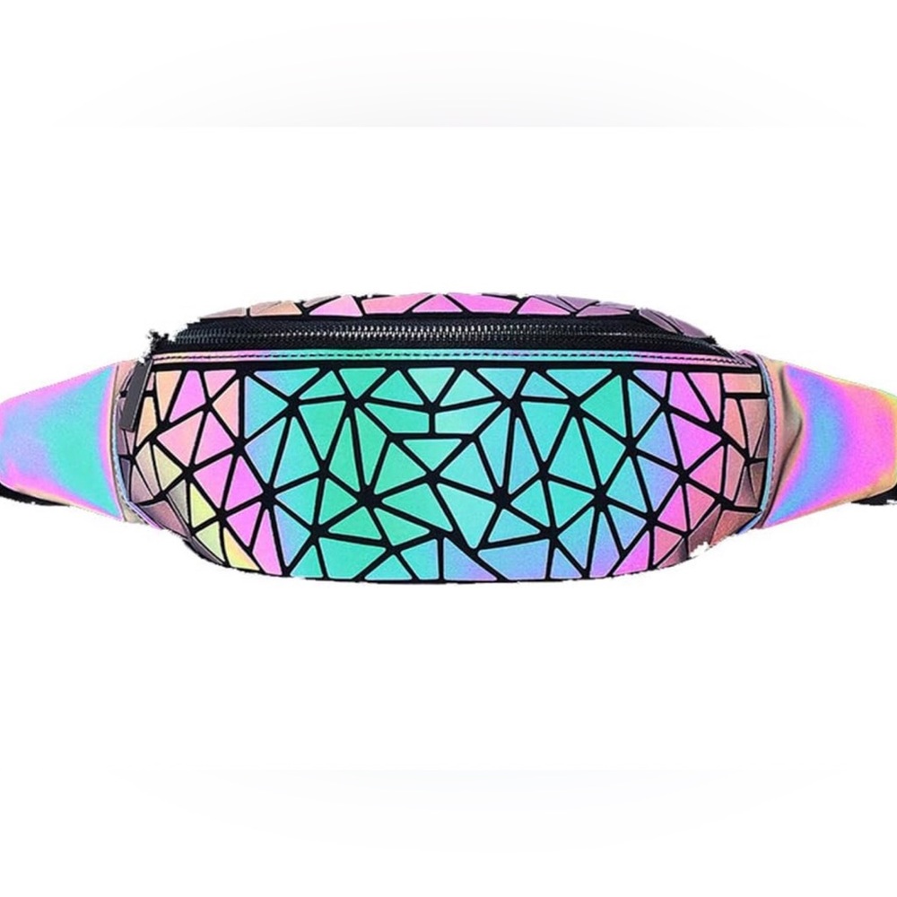 NEW NEVER USED reflective luminescent festival fanny pack